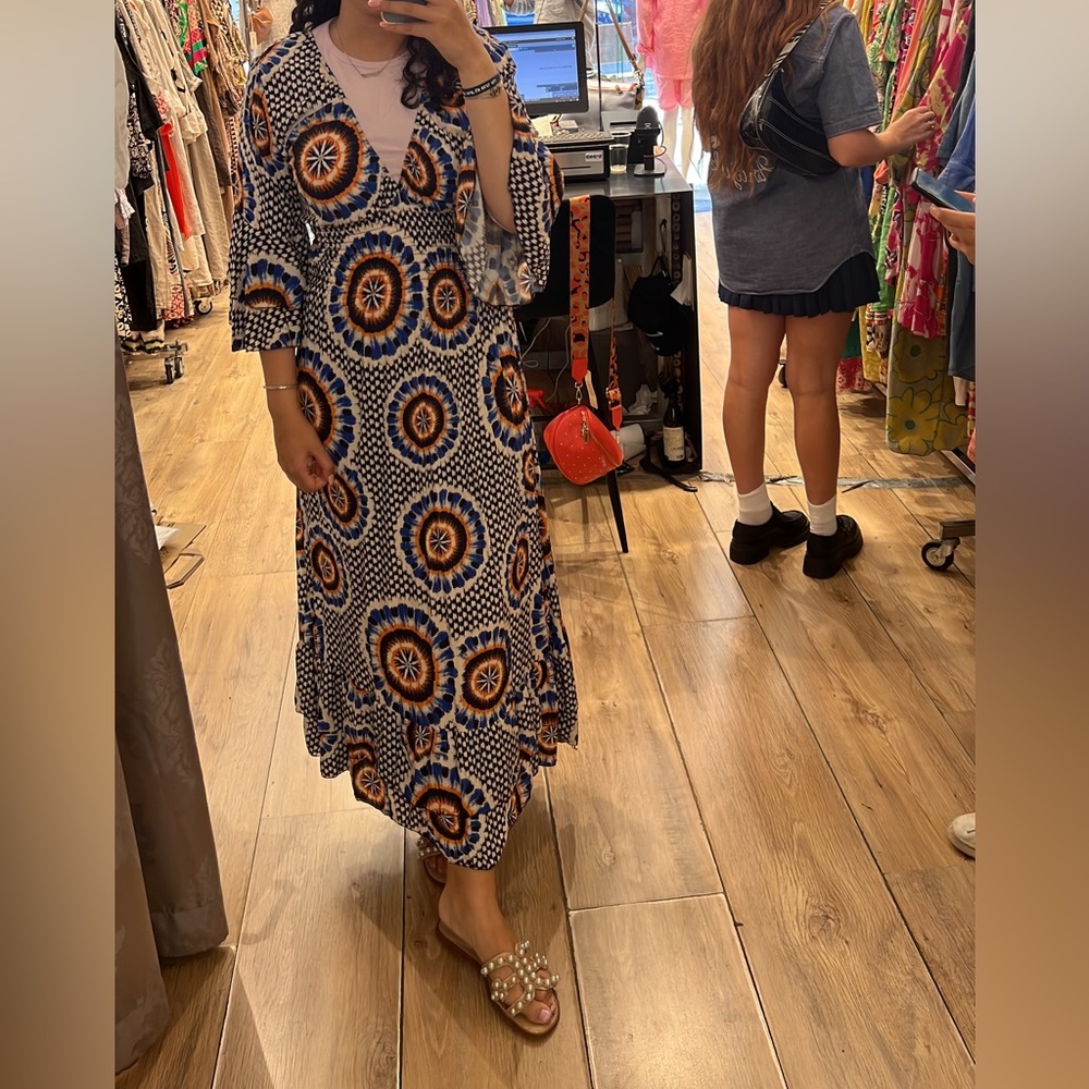 Tie-dye Smocked maxi dress size medium